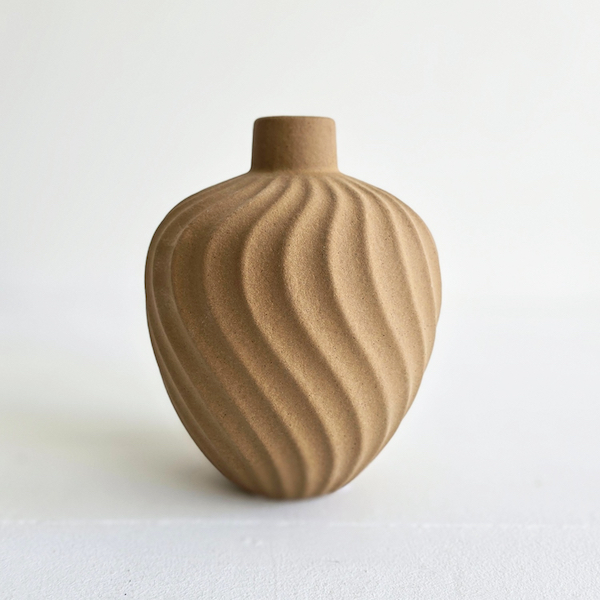 Terracotta Swirl Vase - 18cm